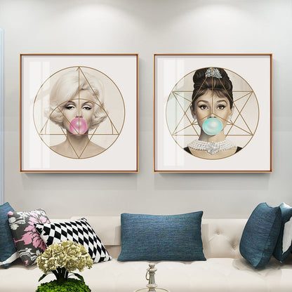 Frendorf | Strukturierte Super Star Wanddekoration Leinwand zeitgenössische Wandkunst für das Wohnzimmer