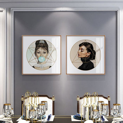 Frendorf | Strukturierte Super Star Wanddekoration Leinwand zeitgenössische Wandkunst für das Wohnzimmer