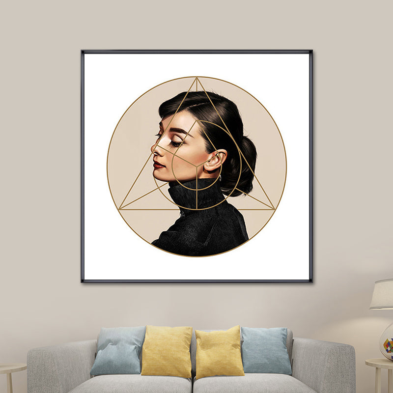 Frendorf | Strukturierte Super Star Wanddekoration Leinwand zeitgenössische Wandkunst für das Wohnzimmer
