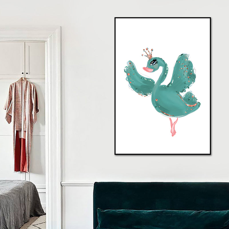 Kinder Kunst Leinwanddruck Licht-Farbe kleines Mädchen tanzen Wanddekoration für Schlafzimmer