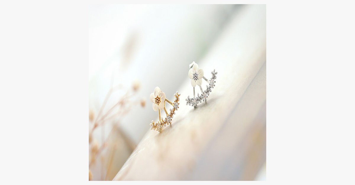 Frendorf | Blumen Kristall Stecker Ohrringe