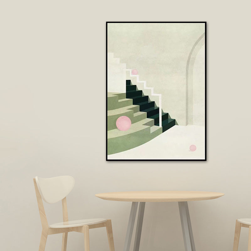 Frendorf | Moderne Haus Innenmalerei in sanften Farben Texturierte Wandkunst für das Gästezimmer