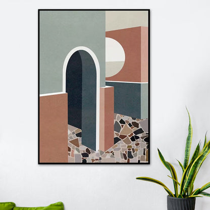 Frendorf | Moderne Haus Innenmalerei in sanften Farben Texturierte Wandkunst für das Gästezimmer