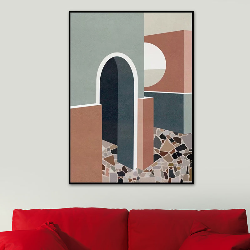 Frendorf | Moderne Haus Innenmalerei in sanften Farben Texturierte Wandkunst für das Gästezimmer