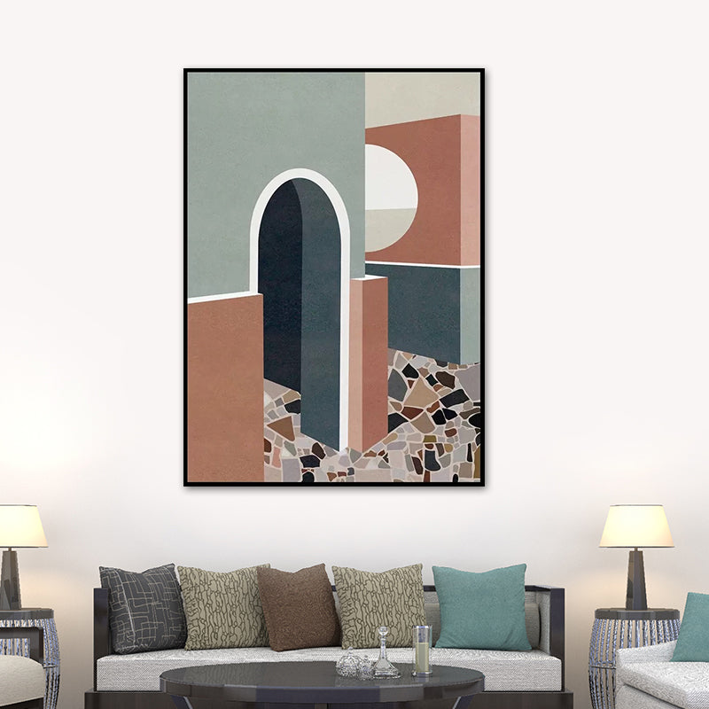 Frendorf | Moderne Haus Innenmalerei in sanften Farben Texturierte Wandkunst für das Gästezimmer