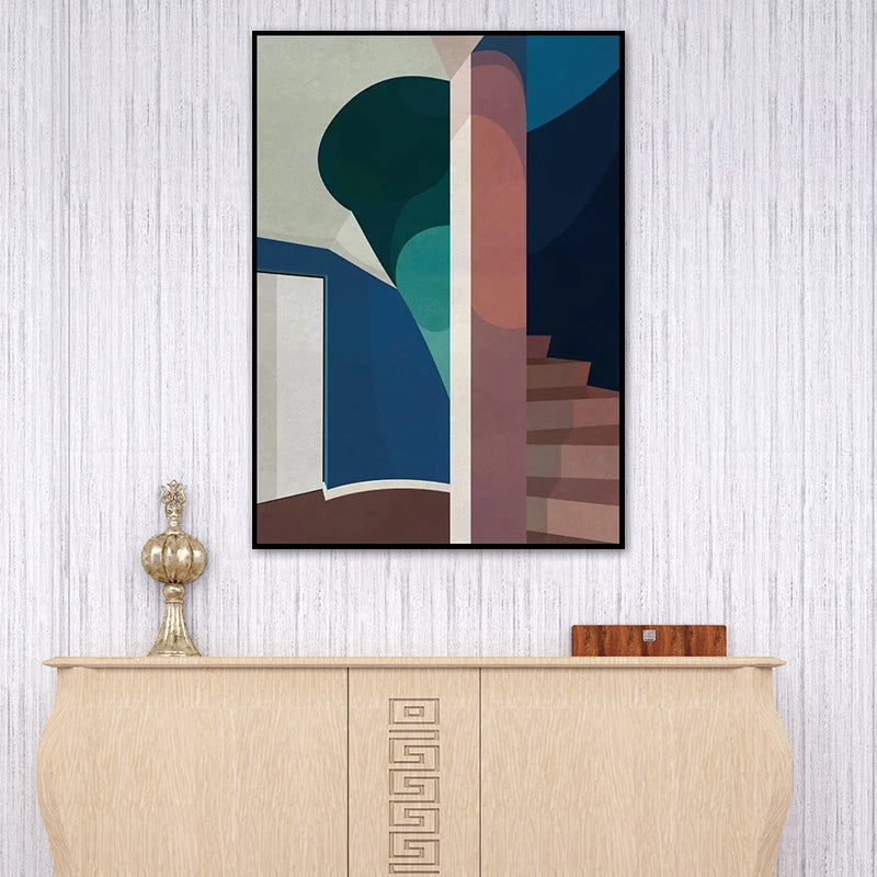 Frendorf | Moderne Haus Innenmalerei in sanften Farben Texturierte Wandkunst für das Gästezimmer