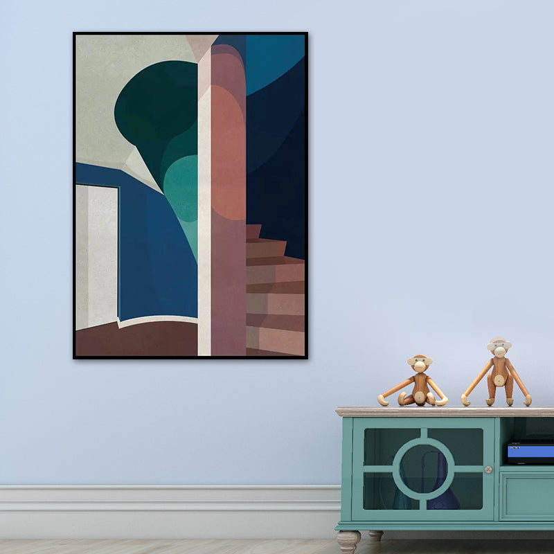 Frendorf | Moderne Haus Innenmalerei in sanften Farben Texturierte Wandkunst für das Gästezimmer