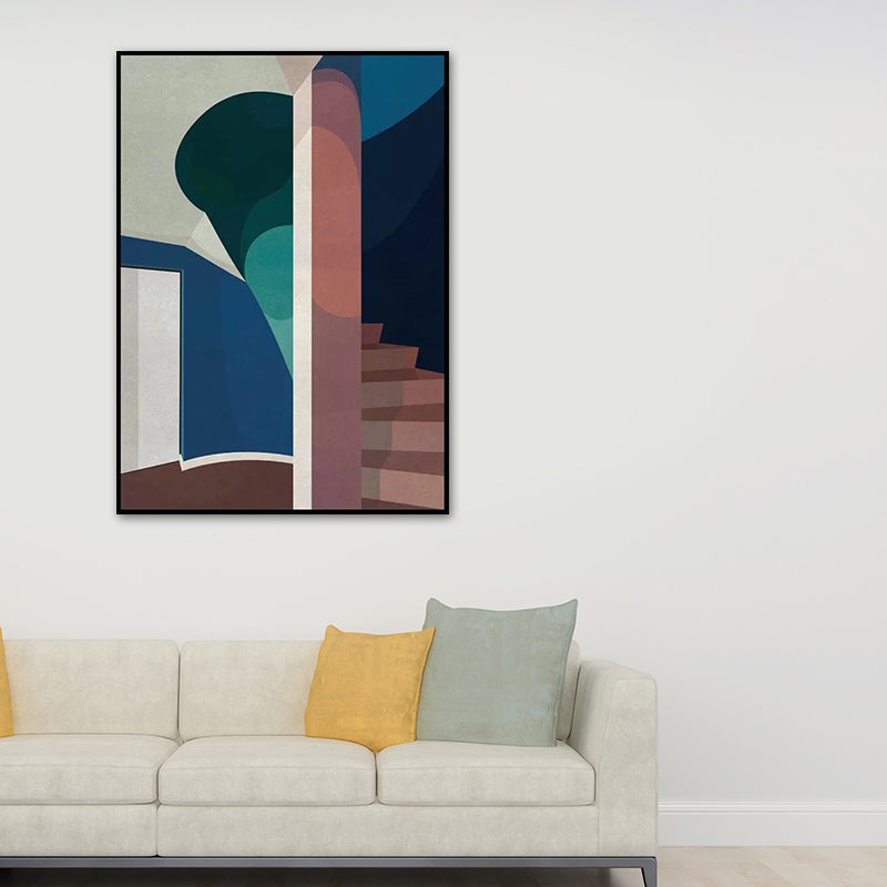 Frendorf | Moderne Haus Innenmalerei in sanften Farben Texturierte Wandkunst für das Gästezimmer