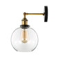 Frendorf | Sferische Woonkamer Wandlamp Fixture Industrieel Helder Glas 1 Lichts Brass Wandlamp
