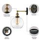 Frendorf | Sferische Woonkamer Wandlamp Fixture Industrieel Helder Glas 1 Lichts Brass Wandlamp