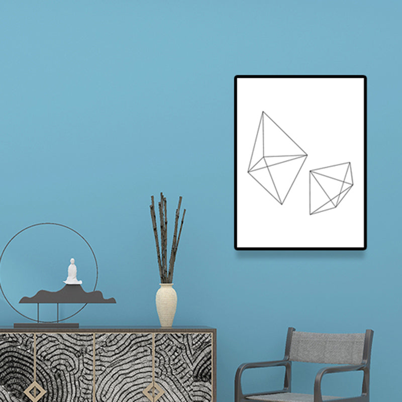 Frendorf | Weiße verschiedene geometrische Muster Kunst Texturiertes Gemälde für Schlafzimmer, mehrere Größen verfügbar