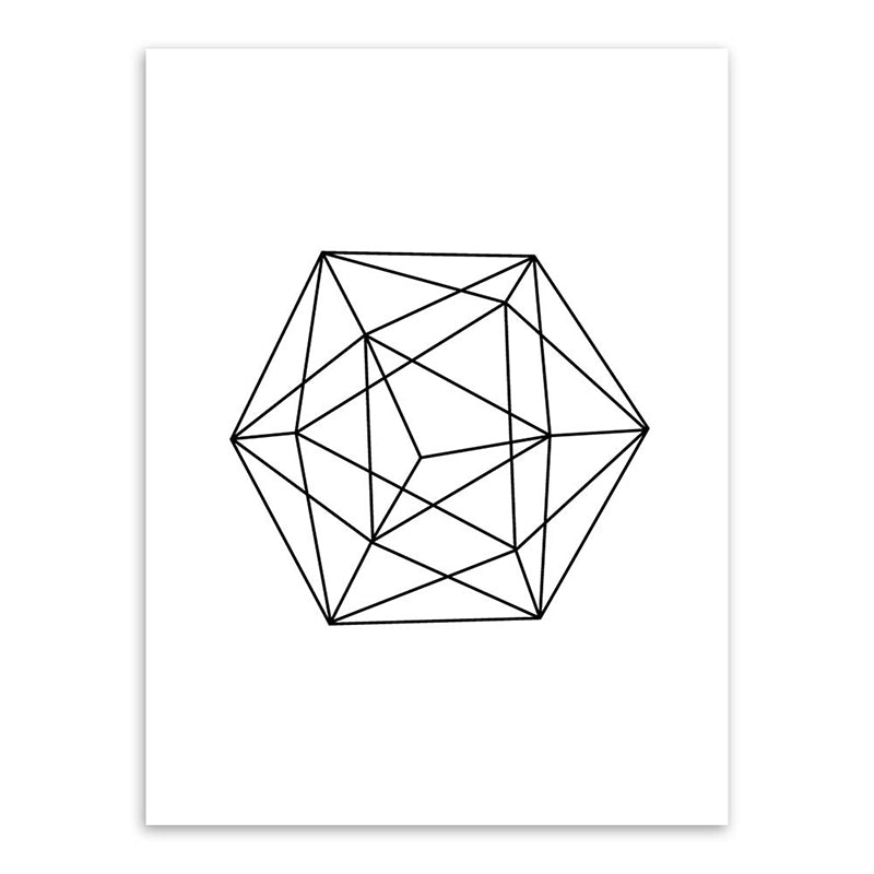 Frendorf | Weiße verschiedene geometrische Muster Kunst Texturiertes Gemälde für Schlafzimmer, mehrere Größen verfügbar