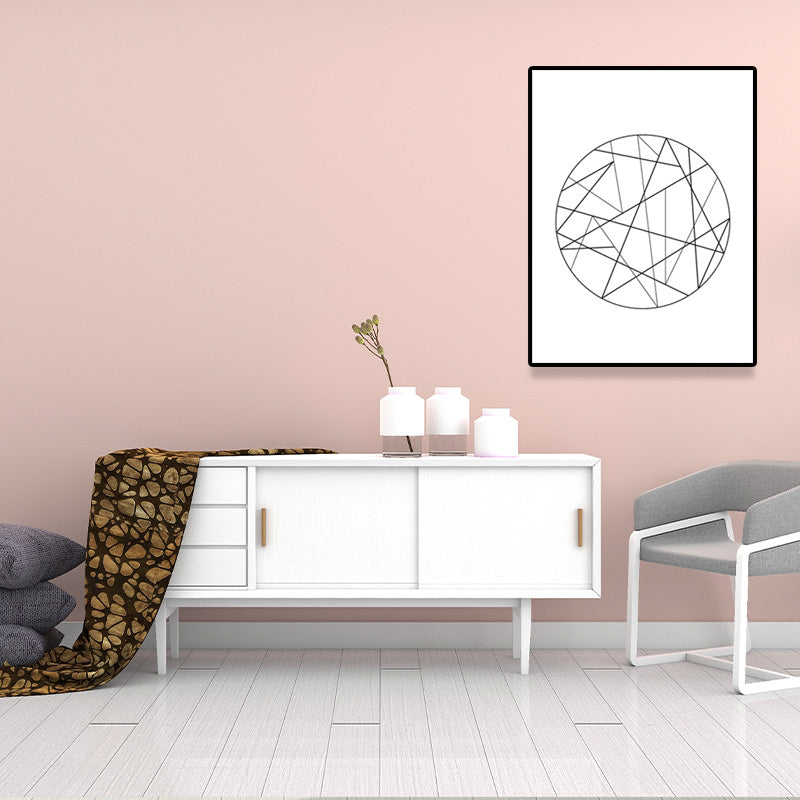Frendorf | Weiße verschiedene geometrische Muster Kunst Texturiertes Gemälde für Schlafzimmer, mehrere Größen verfügbar