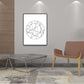 Frendorf | Weiße verschiedene geometrische Muster Kunst Texturiertes Gemälde für Schlafzimmer, mehrere Größen verfügbar