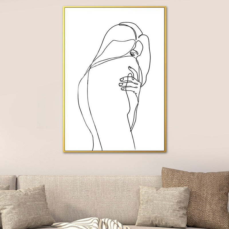 Frendorf | Nordic Style Charakter Muster Malerei Weiße Menschliche Kohlezeichnungen Wandkunst Druck