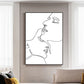 Frendorf | Nordic Style Charakter Muster Malerei Weiße Menschliche Kohlezeichnungen Wandkunst Druck