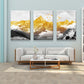 Frendorf | Gold Mountain Landschaft Leinwanddruck Mehrteilig Glam Wohnzimmer Wandkunst