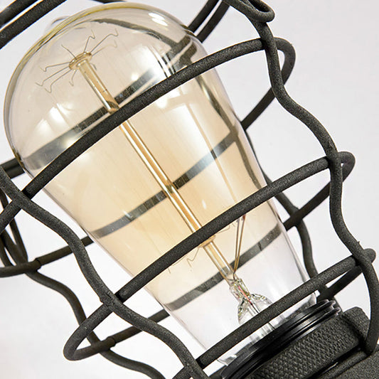 Frendorf | Vintage Industriële Gecoate Wandlamp 1 Licht Metaal Wandmontage Licht met Waterpijp in Zwart voor Eetkamer