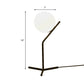 Weißes Glas-Globus-Schirm Studienlampe Modernismus 1 Licht Schlafzimmer Schreibtischbeleuchtung