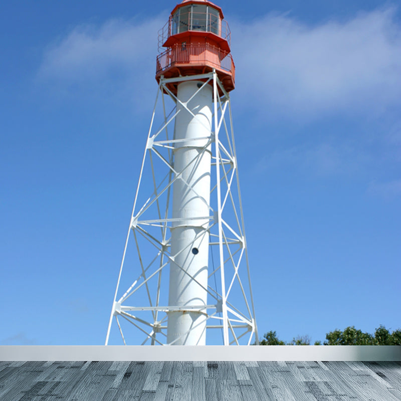 Großes Grand Lighthouse Wandbild Tapete Dekorative Küsten Mädchen Schlafzimmer Wanddekor