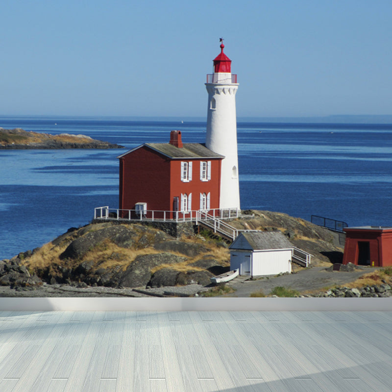Großes Grand Lighthouse Wandbild Tapete Dekorative Küsten Mädchen Schlafzimmer Wand Dekoration