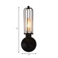 Frendorf | 1/2-Bulb Lineaire Kooi Wandlamp Industrieel Zwart/Roest Metaal Wandverlichtingsarmatuur voor Woonkamer