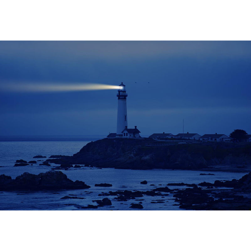 Frendorf | Blaues Beacon-Szene Wandbildtapete für Dekoration Küstenwohnzimmer Wandverkleidung