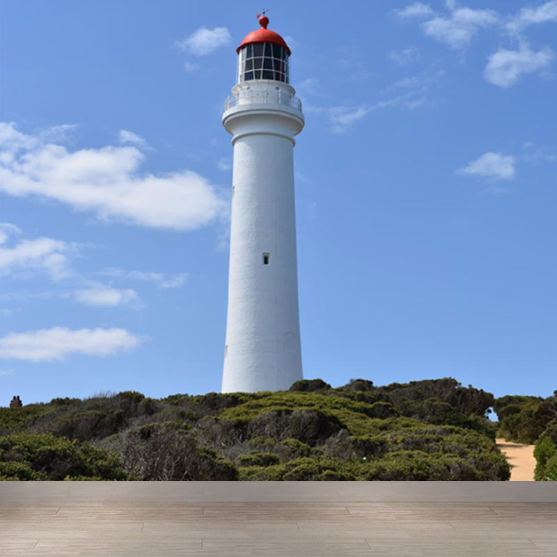 Frendorf | Blaues Beacon-Szene Wandbildtapete für Dekoration Küstenwohnzimmer Wandverkleidung