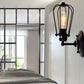 Frendorf | 1 Licht Mini Wandlamp Wandbeugel met Draadframe Industrieel Zwart IJzeren Muurmontage Lamp voor Gang