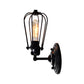 Frendorf | 1 Licht Mini Wandlamp Wandbeugel met Draadframe Industrieel Zwart IJzeren Muurmontage Lamp voor Gang
