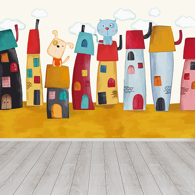 Illustrationsstil Charakter Wandtapete Riesenwandbehang für das Kinderzimmer, maßgeschneidert