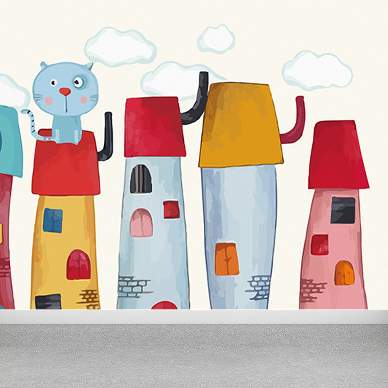 Illustrationsstil Charakter Wandtapete Riesenwandbehang für das Kinderzimmer, maßgeschneidert