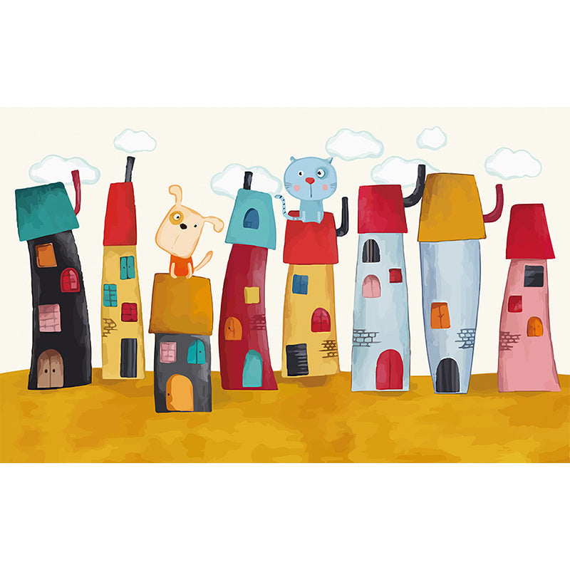 Illustrationsstil Charakter Wandtapete Riesenwandbehang für das Kinderzimmer, maßgeschneidert