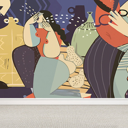 Illustrationsstil Charakter Wandtapete Riesenwandbehang für das Kinderzimmer, maßgeschneidert
