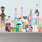 Illustrationsstil Charakter Wandtapete Riesenwandbehang für das Kinderzimmer, maßgeschneidert
