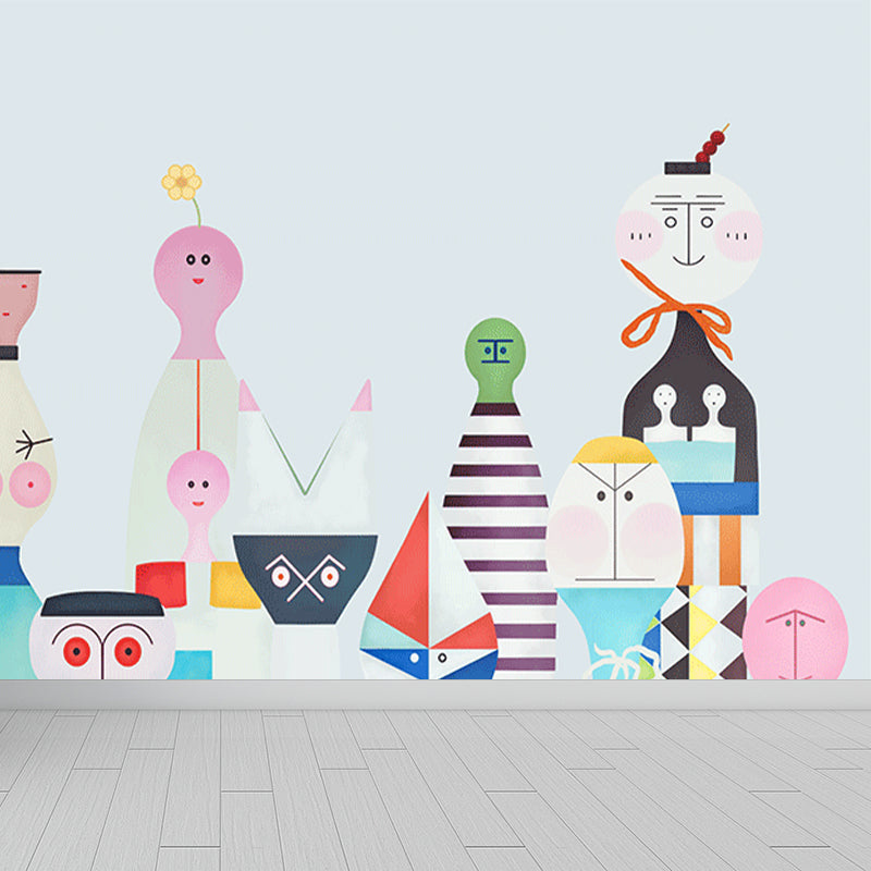 Illustrationsstil Charakter Wandtapete Riesenwandbehang für das Kinderzimmer, maßgeschneidert