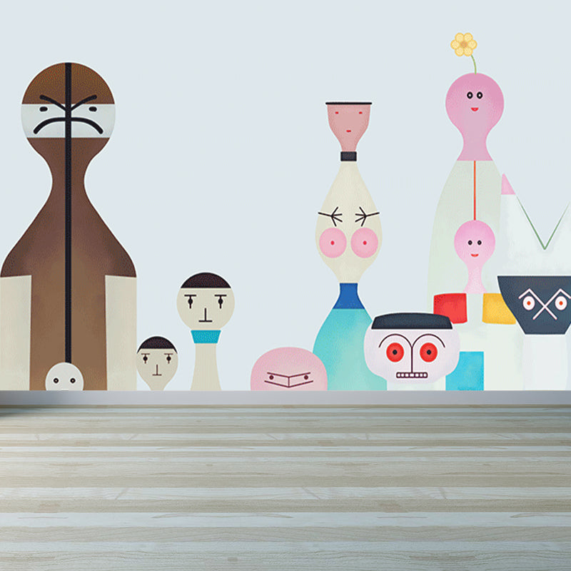 Illustrationsstil Charakter Wandtapete Riesenwandbehang für das Kinderzimmer, maßgeschneidert