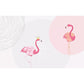 Größere Flamingo Wandmalerei Zeitgenössischer Vlies-Wandbelag in Pastellfarbe