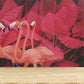 Größere Flamingo Wandmalerei Zeitgenössischer Vlies-Wandbelag in Pastellfarbe