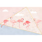 Größere Flamingo Wandmalerei Zeitgenössischer Vlies-Wandbelag in Pastellfarbe