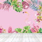 Größere Flamingo Wandmalerei Zeitgenössischer Vlies-Wandbelag in Pastellfarbe