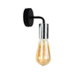 Frendorf | Messing/Koper Open Glühbirne Wandlamp met Gebogen Arm Industriële Stijl Metaal 1 Licht Nachtkastje Wandverlichting