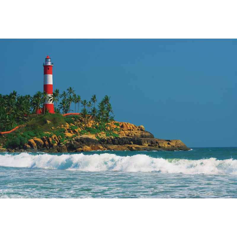 Extra Large Lighthouse Wandgemälde Blau Vliesstoff Wandverkleidung für das Schlafzimmer, Maßanfertigung