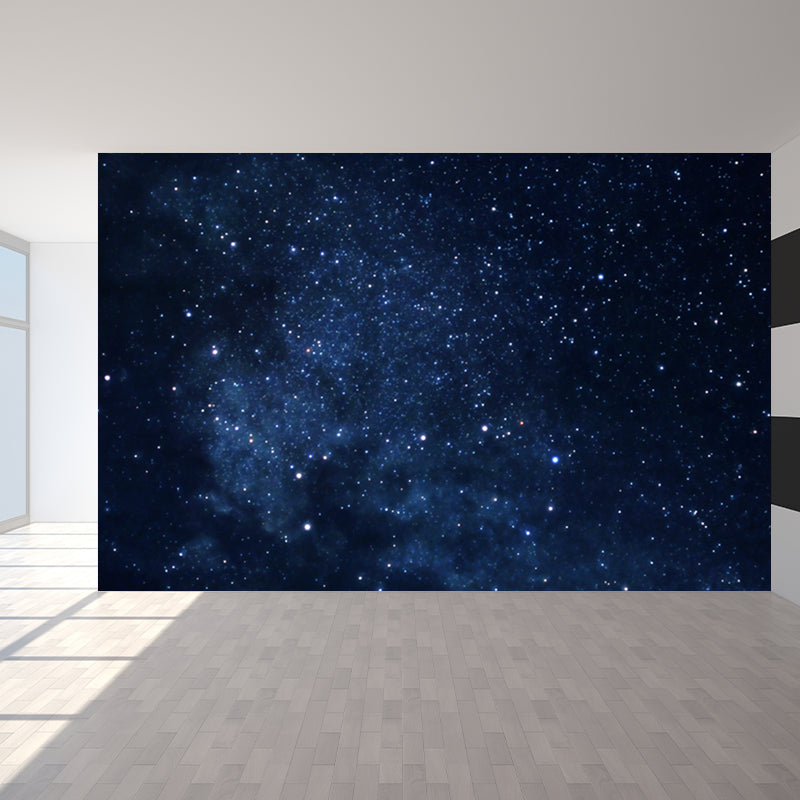 Frendorf | Nacht Himmel Sternbilder Wandtattoo Moderne Vliesstruktur Wandbekleidung in Blau