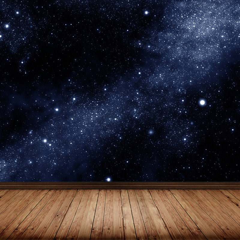 Frendorf | Nacht Himmel Sternbilder Wandtattoo Moderne Vliesstruktur Wandbekleidung in Blau