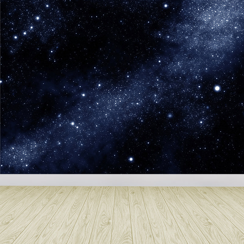 Frendorf | Nacht Himmel Sternbilder Wandtattoo Moderne Vliesstruktur Wandbekleidung in Blau