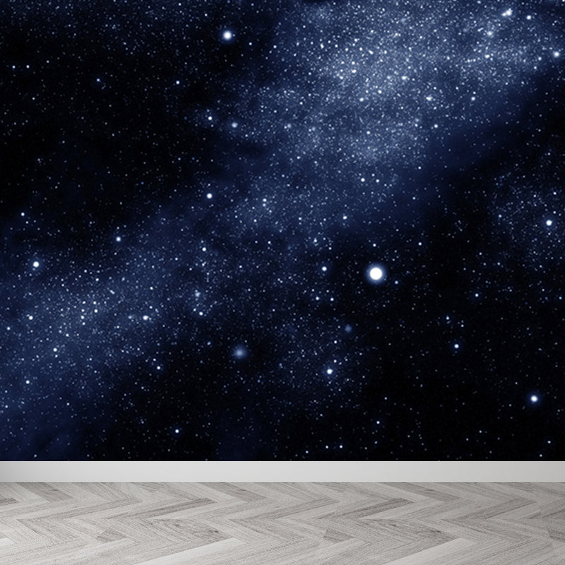 Frendorf | Nacht Himmel Sternbilder Wandtattoo Moderne Vliesstruktur Wandbekleidung in Blau