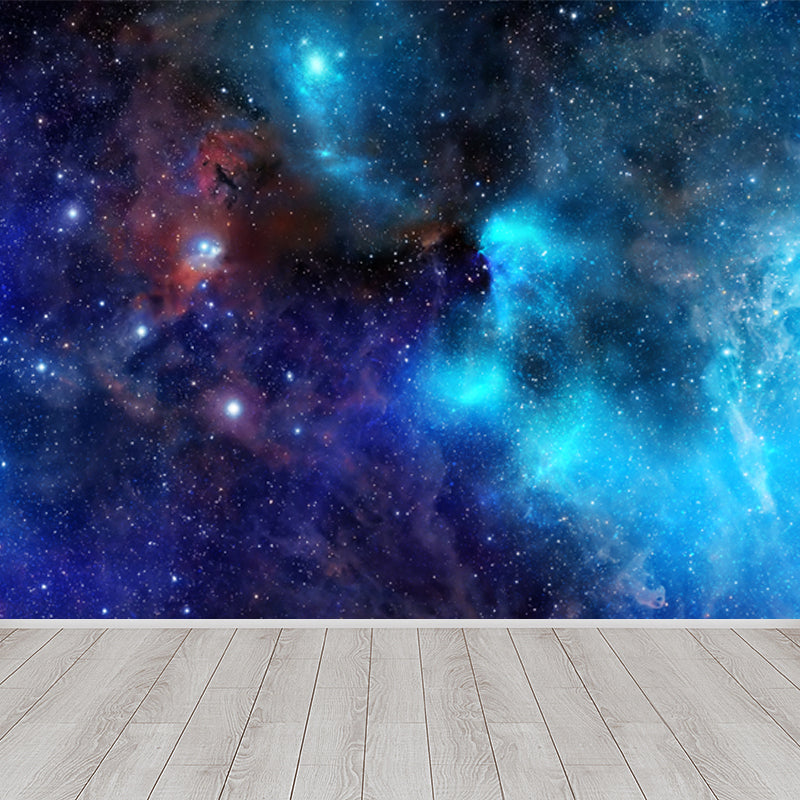 Frendorf | Nacht Himmel Sternbilder Wandtattoo Moderne Vliesstruktur Wandbekleidung in Blau