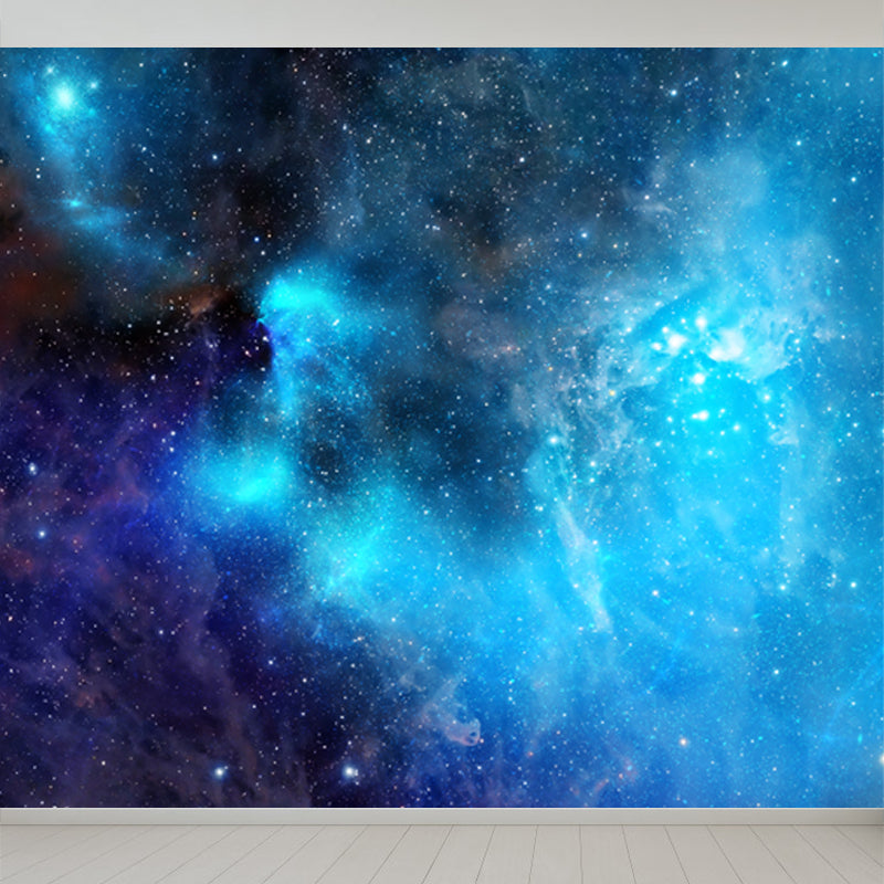 Frendorf | Nacht Himmel Sternbilder Wandtattoo Moderne Vliesstruktur Wandbekleidung in Blau