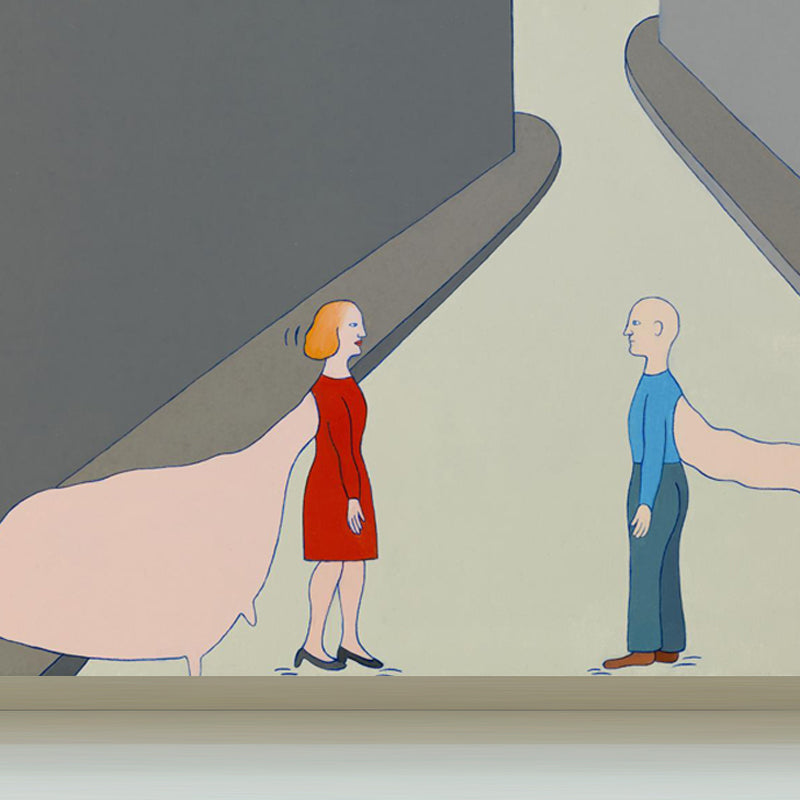 Frendorf | Nieuwe Figuratieve Weergave Muurbehang Hedendaagse Kunst Non-Woven Stof Wandbekleding